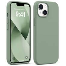 Case Compatible With IPhone 13, [Military-Grade Shock Protection] Silicone Case With Soft, Scratch-Resistant Microfiber Lining Case Compatible With IPhone 14 15 16 Pro Max 17 Pro Max XS Max XR 7 8 Plus SE2022 6s 6s Plus 12 Mini 11 - Light Green - View 1