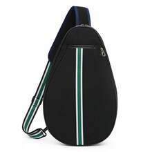 Women's Tennis Backpack Racket Bag, Lightweight Quilted Drawstring Sports Bag With Racket Holder, Portable Outdoor Tennis Equipment Storage, Casual Fashion Sports Backpack Suitable For Training And Travel - Multicolor - View 16