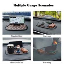 BABY STORY Car Dashboard Anti-Slip Mat, 2026 New Multifunctional Car Anti-Slip Pad With Temporary Parking Number, Universal Rotatable Car Phone Holder - With Stand - View 8