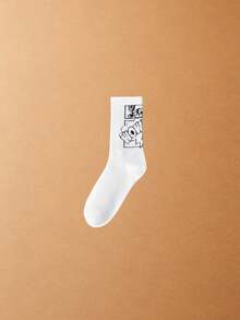 1/3/5 Pairs Men's Mid-Calf Socks, Boys' Sweat-Absorbing Odor-Resistant Sports Basketball Socks, Long Running Socks, All-Season Versatile, Soft Breathable, Skin-Friendly Comfortable, High Elasticity Moisture-Wicking, Durable And Non-Constricting; Suitable For Daily Commute, Casual Wear, Basketball, Cycling, Hiking, Running And Other Sports, Sports Socks, Fitness Training Socks. - Multicolor - View 12