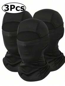 1/3pcs Balaclava Face Mask, Unisex Ski Mask, Lightweight Football Sun Protection Headwear, Cycling UV Protection Hat - Multicolor - View 15