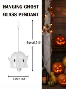 1 buah Hiasan Gantung Jendela Kaca Hantu Lucu, Penangkap Sinar Matahari Hantu, Dekorasi Hantu, Dekorasi Halloween, Hadiah Halloween - Liontin kaca hantu - View 5