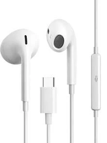 FCV 1Pack Wired Earphones With Type-C Plug, Half-In-Ear Headphones With Microphone And Volume Control Compatible With IPhone/Android/Pixel/ And Other Audio Recording Devices - View 9