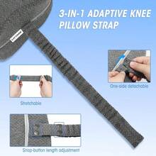Memory-Schaum Kissen mit waschbarem Bezug und elastischem Befestigungsgurt, ergonomisches Schlafkissen speziell für Seitenschläfer im Heimschlafzimmer - Grau - Übersicht 2