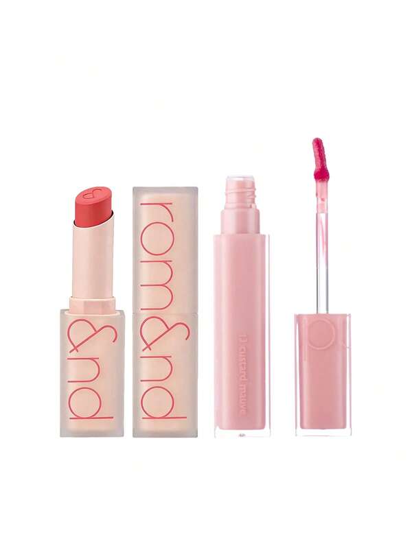 Rom&nd [Bundle] Zero Matte Lipstick 08 Adorable 3 G + Dewyful Water Lip Gloss 13 Custard Mauve 5 G