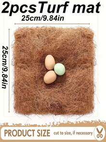 2/6pcs Mats - Artificial Grass Mats, Washable And Durable, Suitable For Indoor And Outdoor Use, Perfect For Chickens And Pets As Pet Bed Mats, Natural Appearance, Easy To Maintain, No Electricity Required, All-Season Use, Fits Most Chicken Coops, Egg Boxes, Rabbit, Hamster, Dog Cages, Wear-Resistant And Moisture-Proof Cage Nesting Pads - A - View 11