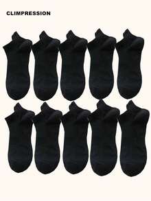 CLIMPRESSION Men's Pure Cotton Socks, Breathable Mesh Low-Cut Casual Socks, 10 Pairs Multi-Color Invisible Socks, Suitable For Daily Wear, Sports, Running - Multicolor - View 11