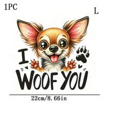 1件/2件/3件「吉娃娃版 I Woof You」!適用於T恤、衛衣、枕頭、背包和托特包,理想的節日禮物、節日禮物專案 | 節日設計 | 耐用印刷 - 多色 - 查看 3