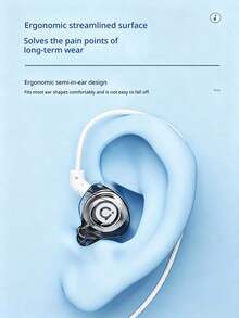 ASUS Wired Headphones 3.5mm/Type C Ports Wire Controlled Microphone Supporting Song Switching/Calling/Tuning HiFi Sound Black/White Sports In-Ear Wire Earphone Adol L08 - View 3