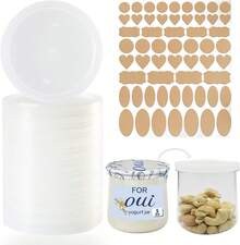 Yogurt Jar Lids For Oui - 12 Pack Lids For Oui, Yogurt Container Lids Clear Plastic - ColorA - View 1