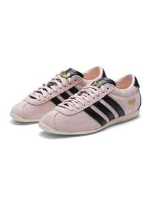 女款休閒鞋 Adidas ANFU 輕量日常舒適休閒鞋復古薄底 T 型鞋頭鞋款 KJ3955 - 淺粉/黑色/乳白色 - 查看 7