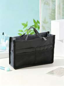 Multi-Pocket Large Capacity Tote Bag, Upgraded Waterproof Nylon Travel Storage Bag, Perfect For Storing Documents, Textbooks, Suitable For Back To School Or Travel - Multicolor - View 15