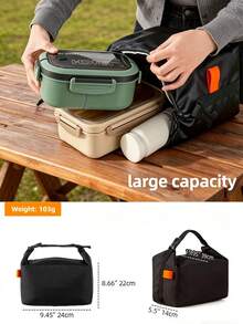 Large Capacity Insulated Cooler Bag - Portable Aluminum Foil Insulation, 2026 New Model, Essential For Outdoor Travel And Camping | Durable Zipper Closure (Non-Food Contact) - Multicolor - View 3
