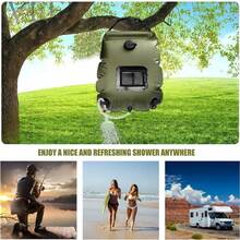 Shower Bag | 5 Gallon/20 Liter Solar Heated Camping Shower Bag | Detachable Hose | On/Off Shower Head | Portable Shower | Travel Shower | Portable Shower Suitable For Beach, Swimming, Hiking - A - View 5