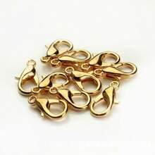Juego de 7 piezas de accesorios de joyería compactos en oro & plata, incluye broche de langosta, broche de bolsa, anillos abiertos, tubo de posicionamiento, pinzas de joyería de punta afilada, anillos abiertos, adecuado para hacer pulseras, collares, cadenas de teléfono - Multicolor - Ver 5