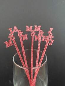 10/30/50/100/200pcs Personalized Wedding Stir Sticks - Wedding Party Decor, Daily Home Use, Wedding Stir Sticks - Multicolor - View 6