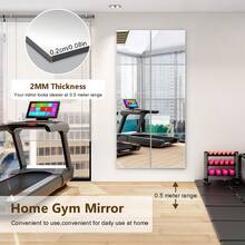8pcs Frameless Acrylic Mirror SetFullLength Mirrors Ideal For Home Decor Fitness And MakeupMultifunctional For Indoor Use HomeDecorLivingRoomMirrorWall - Silver - View 7