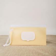 Solid Color Portable Wet Wipes Storage Bag, Press-To-Open Lid With Water-Lock And Dust-Proof Design, Convenient For Stroller Hanging, Great Helper For Outings With Baby, Plastic Flip-Top Dispensing Packaging Bag For Wet Wipes, Loose Tissue Bag For Baby Stroller - Multicolor - View 13