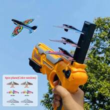 Juguete Lanzador de Aviones para Niños con 6 Aviones Pequeños, Juguete Interactivo para Padres e Hijos al Aire Libre, Regalo de Cumpleaños para Niños y Niñas, Coche de Juguete Coleccionable - D - Ver 4