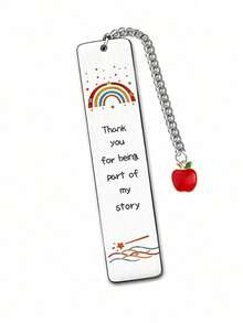 1pc Colorful Stainless Steel Engraved Bookmark, Ideal Graduation Season & Teacher's Day Gift For Teachers, Mentors And Classmates - Multicolor - View 11