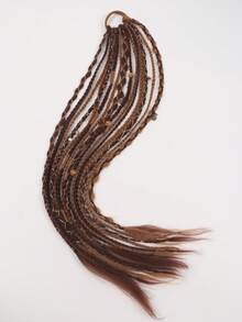 Wig ekor kuda sintetis kepang tangan gaya Bohemian 24 inci (1 buah), ideal untuk pemakaian sehari-hari & liburan. - MultiWarna - View 5