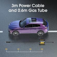 Carsun Portable Air Pump Tire Inflator, 9.8ft Power Cord - 12VDC Powered - Auto Shut-Off, Fast Inflation Electric Air Pump For Car Tires - Car Accessories, With Digital Pressure Gauge, LED Light, Yellow - 9.8FT Wired Digital Display Model - View 10