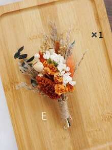 1/2/6/12/20pcs Boho Mini Artificial Flower Bouquet Set, Small Vase Tabletop Floral Decor, Envelope Gift Box Ornaments - Multicolor - View 13