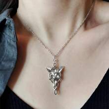 Evening Star Resin Necklace, Elf Princess Pendant Necklace - Silver - View 3