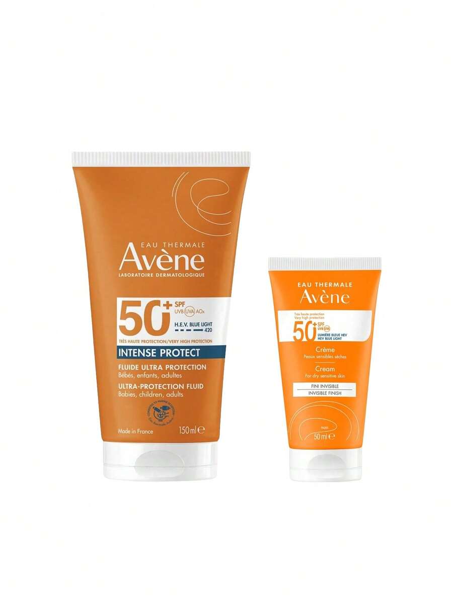 Avene [حزمة] واقي شمس حماية مكثفة SPF50+ 150 مل + كريم واقي شمس SPF50+ 50 مل - شفاف - مشاهدة 1