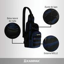 Pechera Kampak Ep35 Mochila Táctica Cruzada Urbana Multiusos - Azul Marino - Ver 4