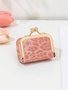 CHARM INFINITE Litchi Texture Kiss Lock Mini Coin Purse, Portable PU Leather Small Wallet For Coins, Rings, Earrings, Jewelry Daily Storage Bag - Multicolor - View 21
