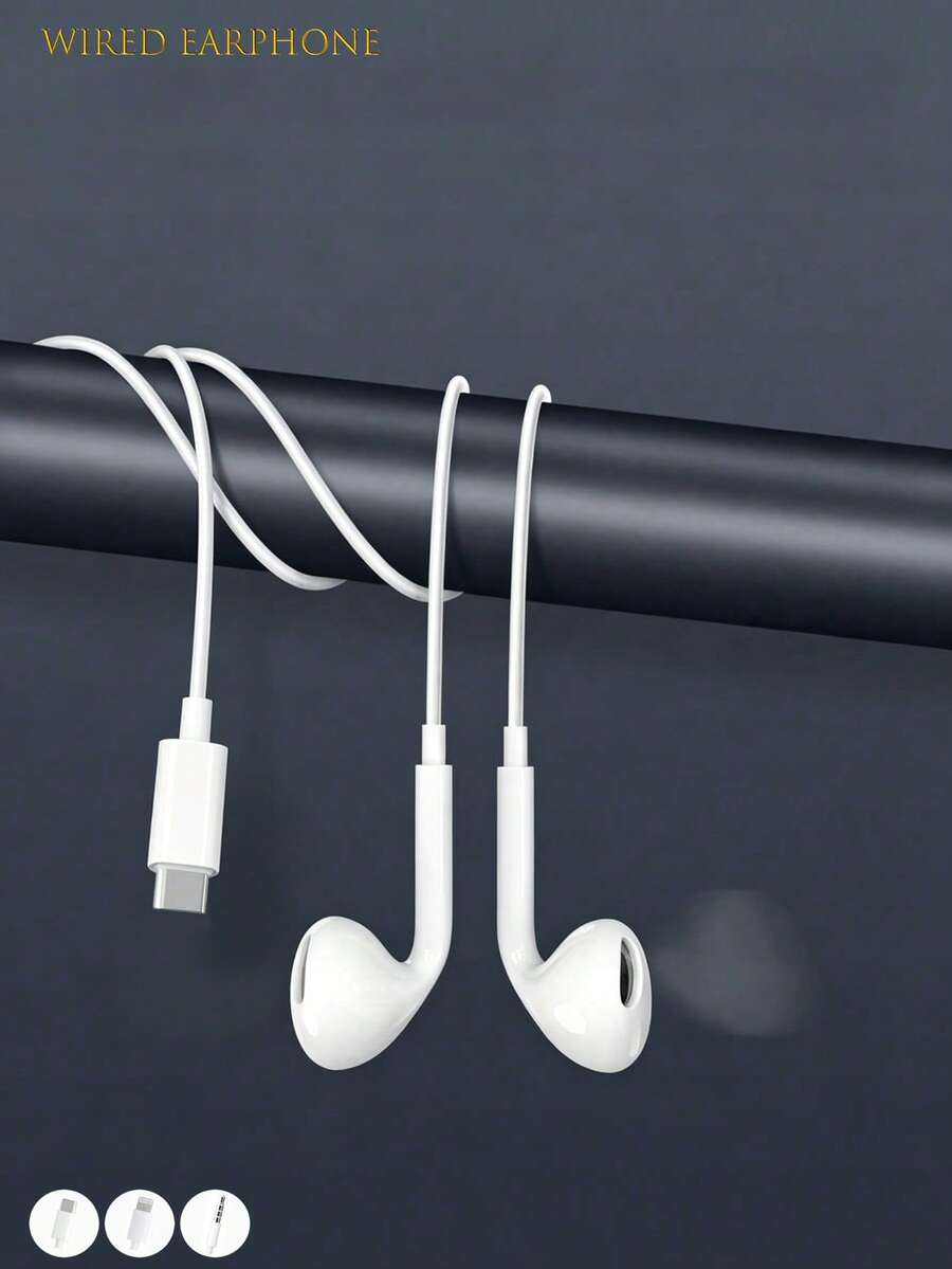 1入有線耳機,Lightning 與 Type-C 3.5mm 介面,相容 iPhone,附音樂、通話與音量控制遙控器 - 查看 1