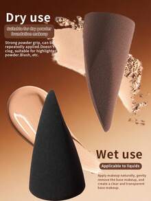 1pc Of Irregular-Shaped All-Purpose Dry-Wet Makeup Eggs - Suitable For Foundation, BB Cream, Concealer And Sunscreen. Easy To Carry, Great Choice For Holiday Gifts. - Multicolor - View 3