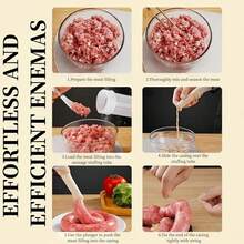 3 Sizes Manual Sausage Stuffer Tubes, Push-Pull Sausage Machine | Manual Sausage Filling Tubes, Sausage Filling Tools, Sausage Making Casing, Home Sausage Stuffer, Suitable For Camping, Outdoor Kitchen - Transparent - View 7