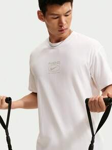 Nike Men's AS M NK TEE LSE NAC Short Sleeve Knit Collarless T-Shirt TIM6143-100 - White - View 3