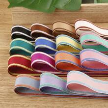 Double-Sided Color Block Diagonal Twill Ribbon DIY Bow Hair Accessories Material Clothing Shoes Hat Gift Box Decoration Double-Sided Striped Woven Tape - Multicolor - View 2