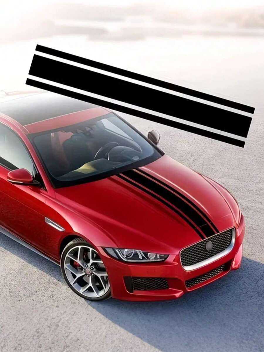 Racing Stripe Hood Decal, RV Side Sticker, SUV Decoration, Pickup Truck Universal Sticker. Add Racing Style To Your Vehicle With This Sticker. - A - View 1