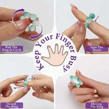1/5/10/Piezas Anillos Sensoriales con Cuentas Espinosas, Colores Aleatorios - Diseñados para Alivio del Estrés, Anillos Ajustables para Dedos, Degradado Multicolor. Adecuado para Adultos, Masajeador de Dedos. Diferentes Anillos de Alivio del Estrés con Cuentas Espinosas Táctiles, Colores Aleatorios - Multicolor - Ver 10