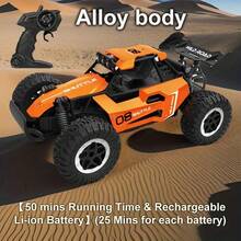 1/16 Scale RC Monster Truck, Max Speed 20km/H, Multi-Terrain Applicable, With LED Lights And Rechargeable Battery, Suitable For Children 3 Years And Above As Christmas Gift, Birthday Gift - Multicolor - View 10