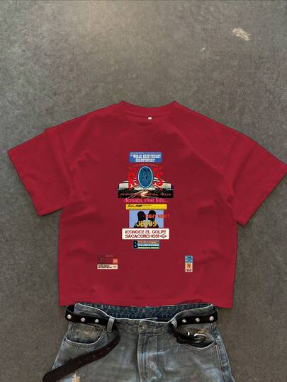 Men's New Fashion Hip-Hop Print T-Shirt