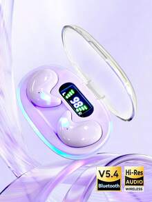 超薄睡眠無線耳機 附數位顯示，運動隱形低音耳機，適用所有手機，遊戲低延遲雙麥克風 - 查看 2