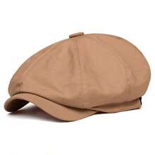 1pc Men's Solid Color Newsboy Cap, Casual Outdoor Hat, Fashionable Beret, Suitable For Spring/Autumn Travel, Beach, Party - Multicolor - View 10