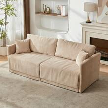 Sofa Bed Frame Beige 2 Seats - 米色雙座 - 查看 3