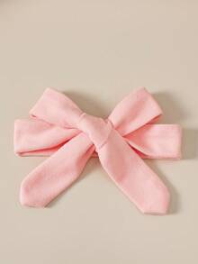 Baby Girl 2pcs Set Casual Cute Knitted Fleece Letter Embroidery Ruffle Bow Decor Bodysuit With Headband, Suitable For Daily Wear And Party - Pink - View 10