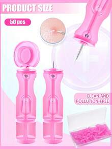 50pcs Disposable Acne Needles, Blackhead Removal Tool, Pimple Extractor Set, Suitable For Men And Women, Facial Cleansing Tool, Portable, Individually Sealed, For Acne And Skin Cleansing - Multicolor - View 6