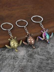 1pc Turtle Keychain Fashion Zinc Alloy Turtle Pendant, Suitable For Backpack, Handbag_Gift - Multicolor - View 1