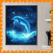 1000 Pieces Adult Mini Puzzle Box - This Adult Challenge-Level Puzzle Features Precision-Cut Pieces That Are Scratch-Resistant, With A Dreamy Blue Dolphin Theme. High Difficulty And Brain-Burning, It Can Be Used For Home Entertainment, DIY Decoration, Art Collection, And Is Also A Great Gift For Christmas, Halloween, And Brain Challenges. - Multicolor - View 5