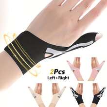 2pcs Thumb Wrist Support Compression Sleeves, Elastic Wrist Guards, Suitable For Gaming, Office, Unisex - Fits Most Hands - Multicolor - View 7