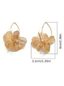 Elegant Double-Layer 3D Petal Earrings, High-Quality Jewelry For Daily Wear And Parties, Timeless Accessory Suitable For All Seasons - Flower Earrings - View 5