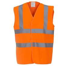 Yoko Mens Band & Brace Hi-Vis Vest - Orange - View 2